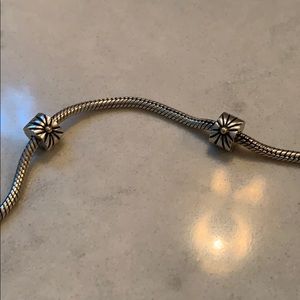 Pandora two tone clip charm pair